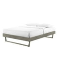 thumbnail image 1 of Platform Bed Frame, King Size, Wood, Grey Gray, Modern Contemporary Urban Design, Bedroom Master Guest Suite, 1 of 7