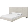 thumbnail image 1 of Platform Bed Frame, Queen Size, Beige, Fabric, Bedroom, Modern Contemporary HB35101, 1 of 5