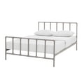 thumbnail image 1 of Platform Bed Frame, Queen Size, Grey Gray, Stainless Metal, Industrial Bedroom, Modern Contemporary HB35047, 1 of 6