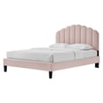 thumbnail image 1 of Platform Bed Frame, Tufted, Twin Size, Pink, Velvet, Bedroom, Modern Contemporary Boutique HB35705, 1 of 10