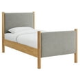 thumbnail image 1 of Platform Bed Frame, Twin, Gray, Fabric, Hotel Bedroom, Modern Contemporary, HB38175, 1 of 9