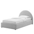 thumbnail image 1 of Platform Bed Frame, Twin Size, Grey Gray, Fabric, Bedroom, Modern Contemporary HB36777, 1 of 9
