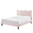 thumbnail image 1 of Platform Bed Frame, Twin Size, Pink, Velvet, Bedroom, Modern Contemporary Boutique HB35281, 1 of 12
