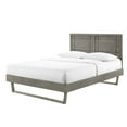 thumbnail image 1 of Platform Bed Frame, Twin Size, Wood, Grey Gray, Modern Contemporary Urban Design, Bedroom Master Guest Suite, 1 of 10
