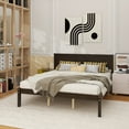 thumbnail image 1 of Platform Bed Frame with Headboard, Wood Slat Support, No Box Spring Needed, Queen,Espresso, 1 of 9