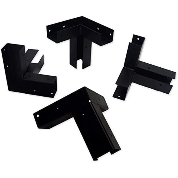 Platform Brackets - (Set of 4) - Elevated Platform Mounts, Powder Coated 11 Gauge Heavy Duty Steel, 4x4 Channels, Elevated Platform for Hunting Blind, Deer Stand Bracket 4x4$$Other