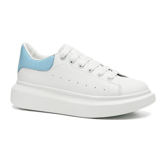 Platform Casual Men Women Sneakers with Memory Foam Insole Shoes Non Slip Lace Up Stylish Soft Comfortable Dress Sneaker