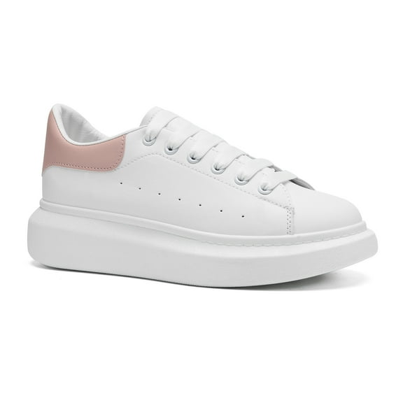 Platform Casual Men Women Sneakers with Memory Foam Insole Shoes Non Slip Lace Up Stylish Soft Comfortable Dress Sneaker