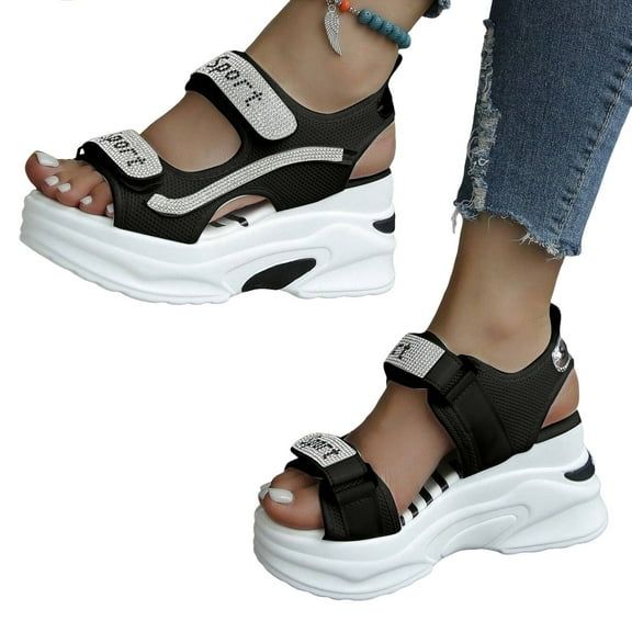 Platform Sports Sandals for Women 2025 Outdoor Casual Open Toe Ultra High Heel Walking Sandals
