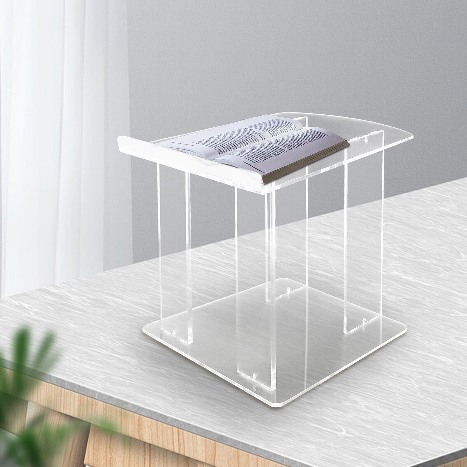 Platform Clear Acrylic Plexiglass Podium Presentation Desktop Portable ...