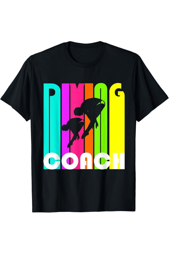 Platform Diving Coach Springboard Diver Silhouette Diving T-Shirt