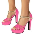 thumbnail image 1 of Platform High Heels Dress Sandals for Women Ladies 2025 Summer Peep Toe Extra Stiletto Pumps Dressy Sandals, 1 of 7