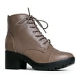 thumbnail image 1 of Platform Lace Up Bootie – Gorgeous Chunky Closed Toe Lug Sole - Edgy Block High Heel, 1 of 4