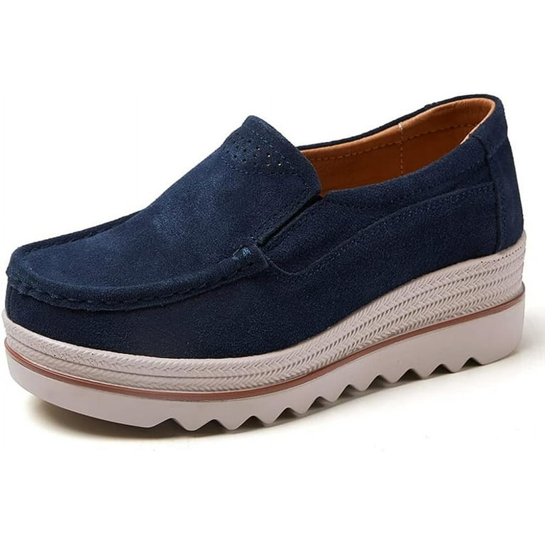 Platform Loafers for Women Slip on Wedge Penny Loafer Comfort