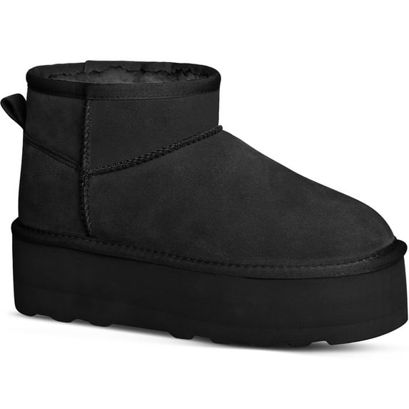 Platform Mini Boot For Women Soft Lined Short Ankle Boot Sneakers Snow Platform Anti-Slip Boot