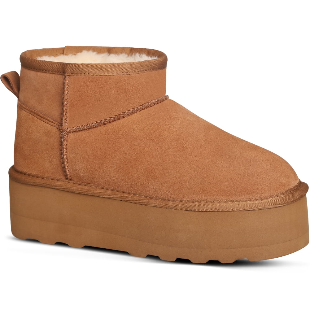 Platform Mini Boot For Women Soft Lined Short Ankle Boot Sneakers Snow Platform Anti-Slip Boot