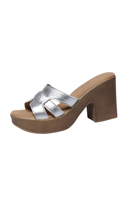 Platform Sandal for Women High Heel Clogs Strap Mules Backless Slippers Slip On Slides Sandals omen Square Open Toe Platform Stacked Block High Heels Slip on Casual Indoor Outdoor Shoes