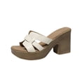 thumbnail image 1 of Platform Sandal for Women High Heel Clogs Strap Mules Backless Slippers Slip On Slides Sandals omen Square Open Toe Platform Stacked Block High Heels Slip on Casual Indoor Outdoor Shoes, 1 of 10