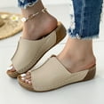 Platform Sandals Women Summer Orthopedic Arch Support Flat Slip on Wide