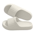 thumbnail image 1 of Platform Slides for Men Women Lightweight Indoor Home Slip on House Slippers Casual Antislip Bathroom Shower Shoes Summer Outdoor Beach Shoes White Size 6, 1 of 4