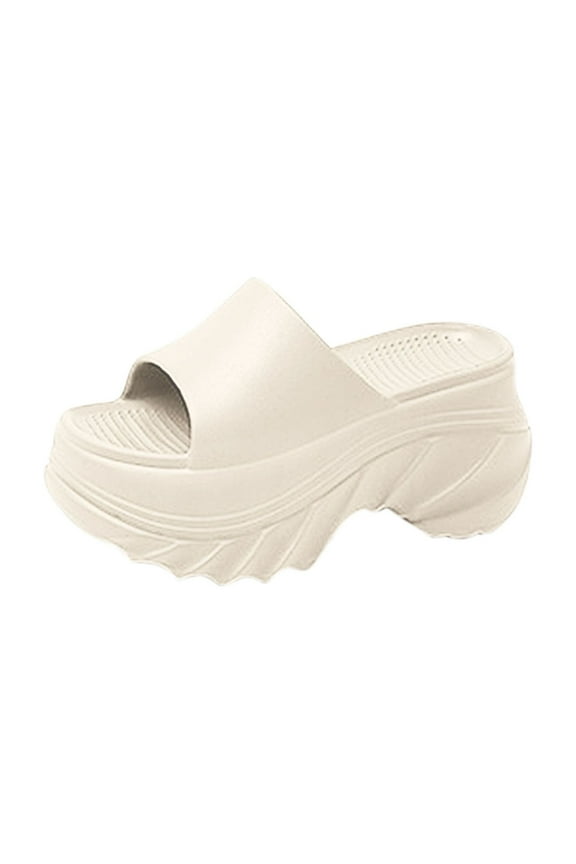Platform Slides for Women, Platform Sandals Women Comfortable, Cute Flatform Beach Sandals,Fashion Platform Slippers for Women Slip On Open-Toe Sandals Indoor and Outdoor Use