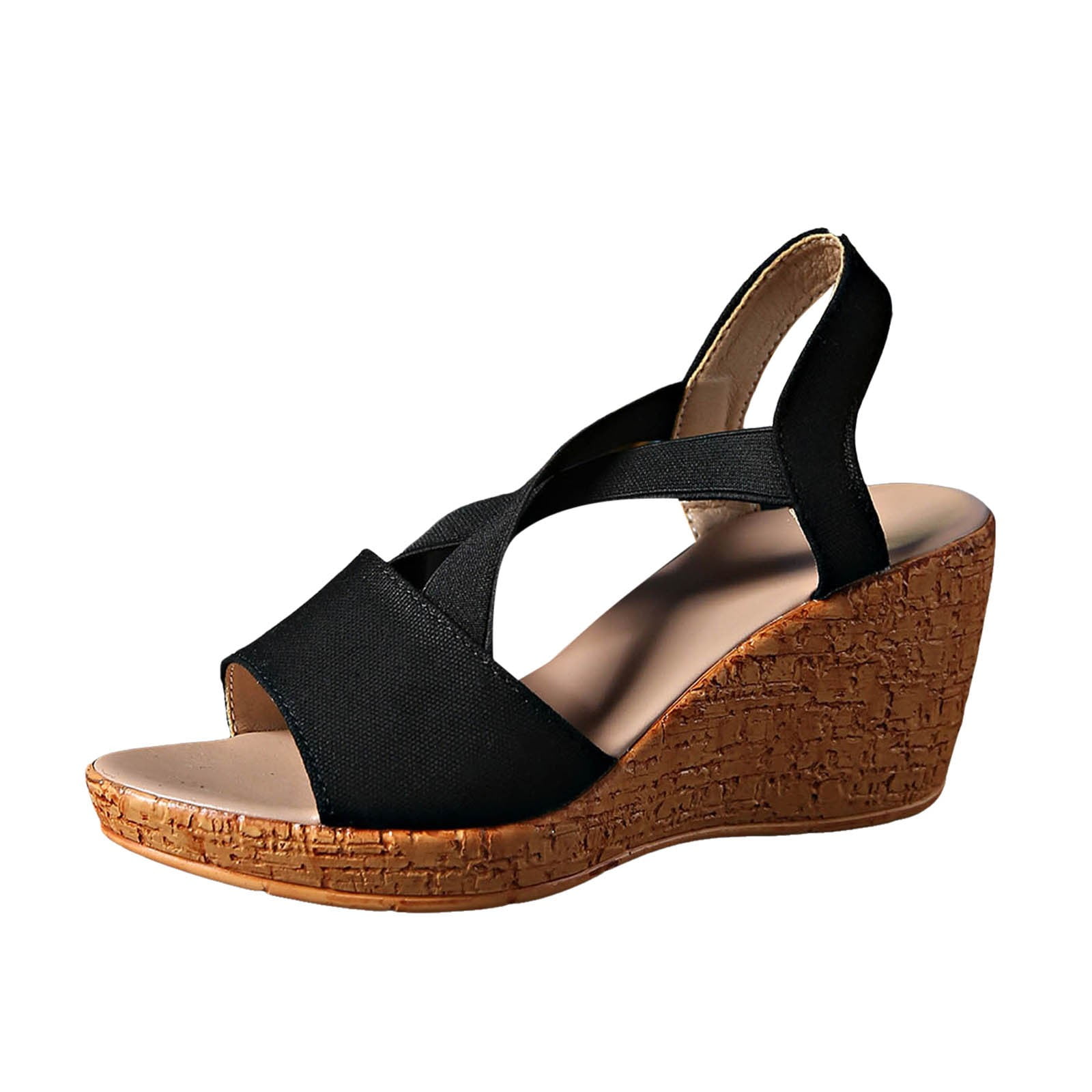 Platform Slip on Sandals for Women Wedges Thick Soled Wedge Sandals For