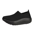 thumbnail image 1 of Platform Sneakers for Women Casual Knitted Low Top Walking Shoes Lightweight Soft Sole Slip on Loafers Antislip Workout Gym Athletic Shoes Black Size 6.5, 1 of 7