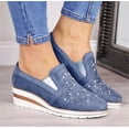 thumbnail image 1 of Platform Sneakers For Women Slip On Walking Tennis Shoes Athletic Casual Sneakers Non Slip Breathable Lightweight Fashion Workout Gym Shoes Clearance Sale, 1 of 6