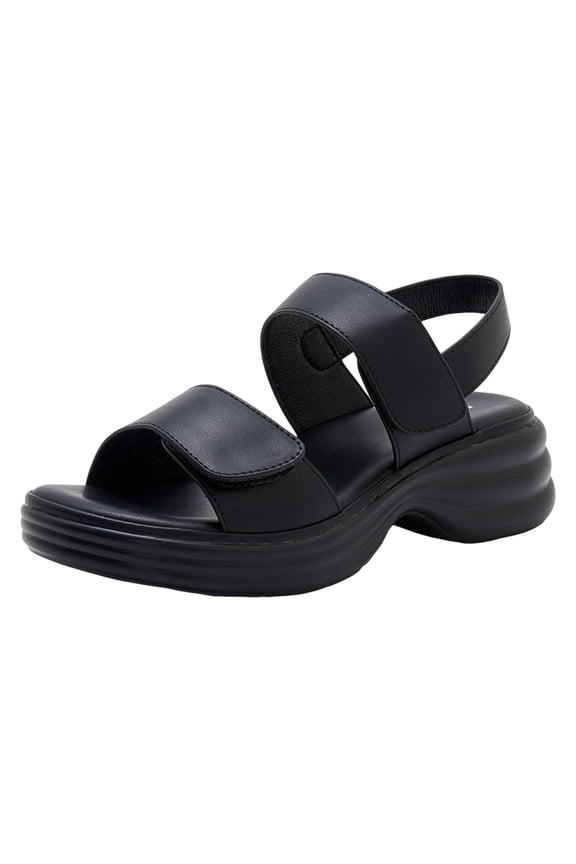 Platform Strap Sandals Women's Fashion Casual New Solid Home Comfortable Light Fish Mouth Open Toe Sandals Black Women Sandal