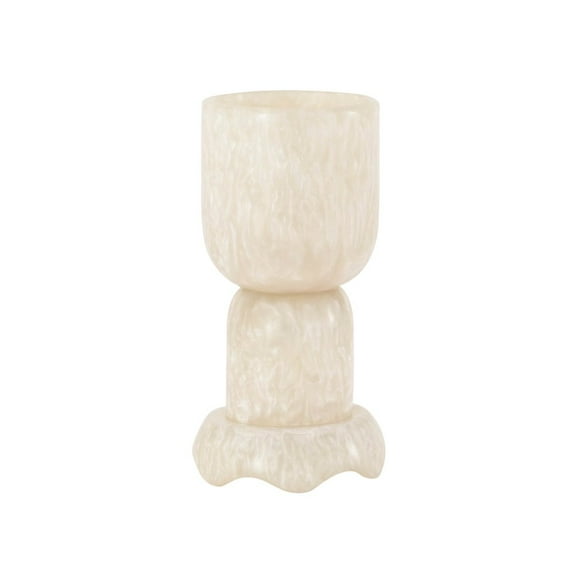 Platform Tan Swirl Resin Kiddush Cup