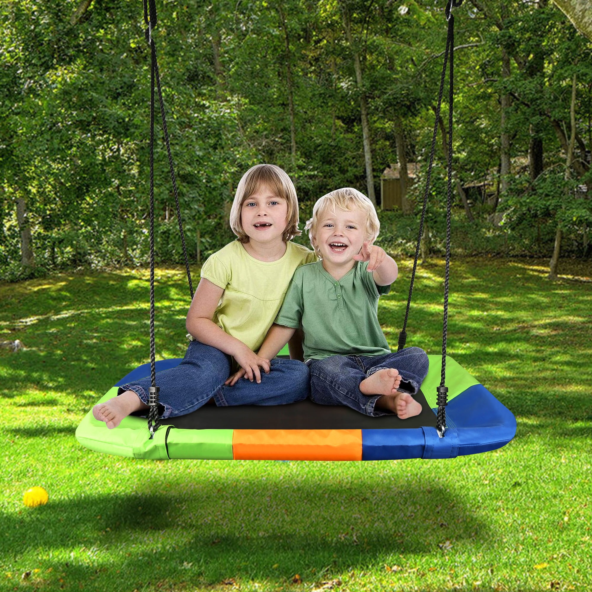 Platform Tree Swing for Kids and Adults- Outdoor Saucer Swing Sets