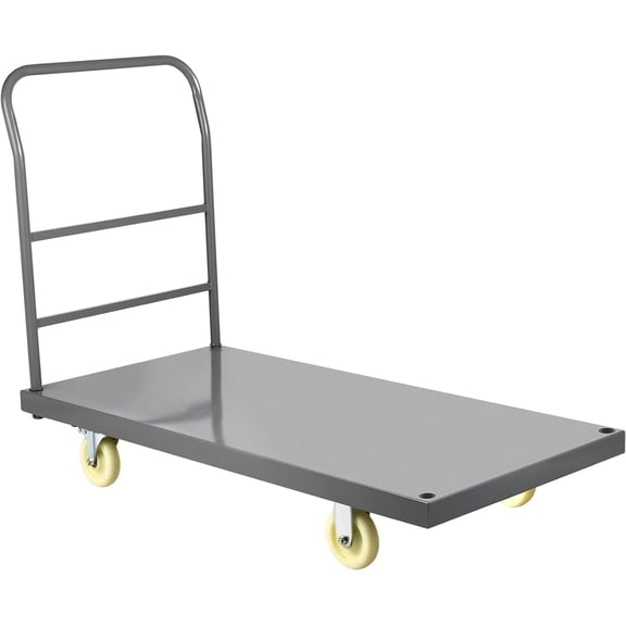 Platform Truck, 2000 lbs Capacity Steel Flatbed Cart, 47" Length x 24" Width x 32" Height Flat Dolly, Hand Trucks with 5" Nylon Casters, Heavy-Duty Utility Push Carts for Luggage Moving