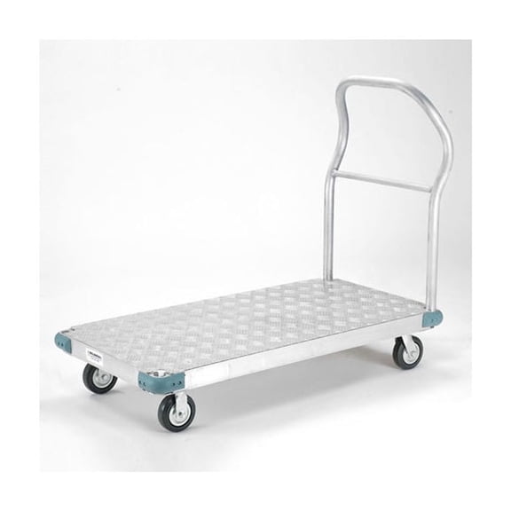 Platform Truck - Aluminum Diamond Deck, 48 x 30, 1400 Lb. Capacity, 5" Rubber Casters