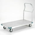 thumbnail image 1 of Platform Truck - Aluminum Diamond Deck, 56 x 42, 1400 Lb. Capacity, 5" Rubber Casters, 1 of 4