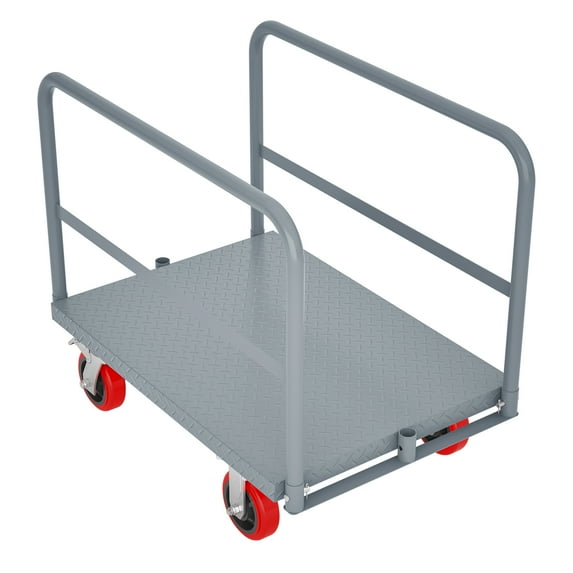 Platform Truck Cart, Heavy Duty Panel Dolly Cart Drywall Sheet Cart with 2000Lbs Capacity, Sturdy All Steel Structure, 6" Swivel Casters, (36"x24")
