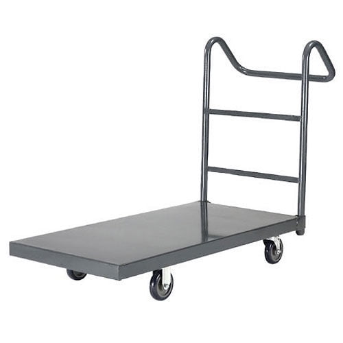 Platform Truck w/Steel Deck, 5" Polyurethane Casters with Ergo Handle, 60 x 30, 1000 Lb. Capacity