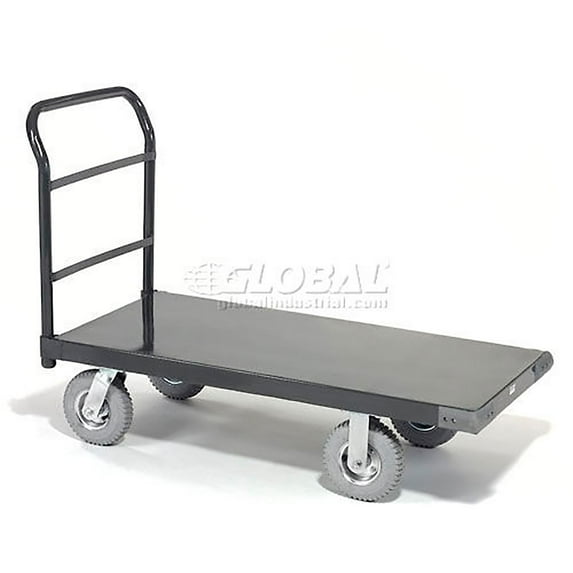 Platform Truck w/Steel Deck, 8" Pneumatic Casters, 36 x 24, 1200 Lb. Capacity