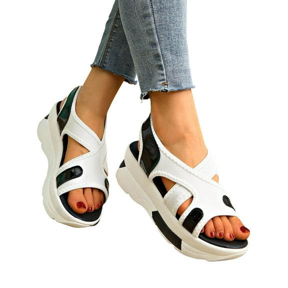 Platform Walking Sandals for Women 2025 Fashion Casual Athletic Sports Comfortable Open Toe Chunky Sandals