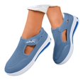 thumbnail image 1 of Platform Walking Shoes for Women 2025 Spring Summer Breathable Mesh Flats Nursing Work Sneakers, 1 of 7