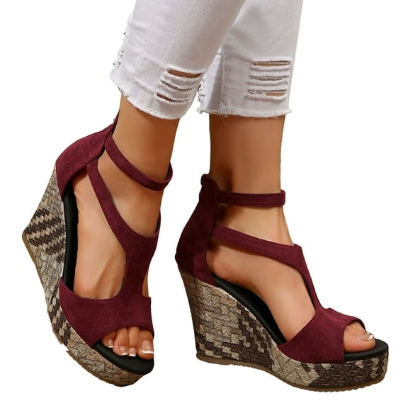 Platform Wedge Dress Sandals for Women 2025 Fashion Spring Summer Peep Open Toe Extra High Heel Dressy Shoes