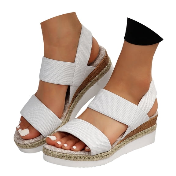 Platform Wedge Sandals for Women Comfortable Open Toe Espadrilles Chunky High Heel Slingback Walking Sandals