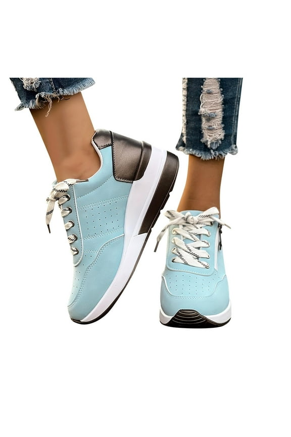 Platform Wedge Sneakers for Women Non Slip Breathable Winter Sport Shoes Comfortable Slip On Running Shoes