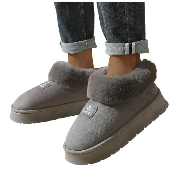 Platform Winter Snow Boots for Women In Cold Weather Fashion Casual Fleece Lined Warm Fuzzy Plush Slip on Ankle Booties