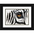 thumbnail image 1 of Plath, Jutta 18x13 Black Ornate Wood Framed with Double Matting Museum Art Print Titled - Zebra Augenblick, 1 of 4