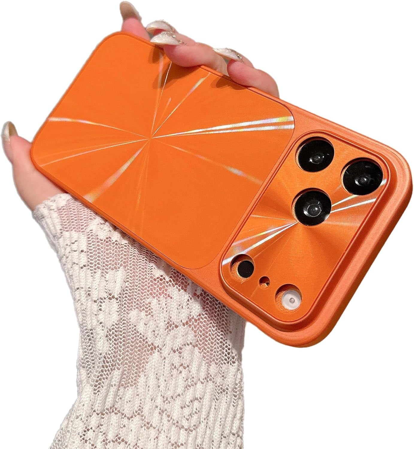 Plating CD Aurora Solid Color Camera Protect Phone Case for iPhone