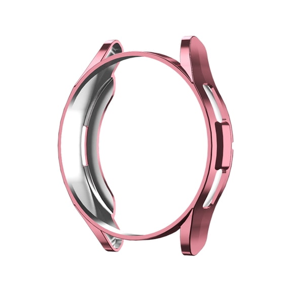 Plating Case Compatible for Samsung Galaxy Watch 6 Classic 47mm TPU Slim Case Cover [Plating Metal Color Frame] Hollow Design Protective Shell Cover for Galaxy Watch 6 Classic 47mm, Rosegold