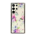thumbnail image 1 of Plating Case for Samsung Galaxy S22 Ultra, Floral Butterfly Pattern Transparent Cover, Hybrid Rugged PC + TPU Shockproof Non-Slip Protective Case for Samsung Galaxy S22 Ultra, Pattern-D, 1 of 5