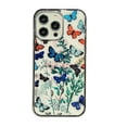 thumbnail image 1 of Plating Case for iPhone 13 Pro, Floral Butterfly Pattern Transparent Cover, Hybrid Rugged PC + TPU Shockproof Non-Slip Protective Case for iPhone 13 Pro, Pattern-C, 1 of 1