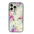 thumbnail image 1 of Plating Case for iPhone 13 Pro, Floral Butterfly Pattern Transparent Cover, Hybrid Rugged PC + TPU Shockproof Non-Slip Protective Case for iPhone 13 Pro, Pattern-D, 1 of 1