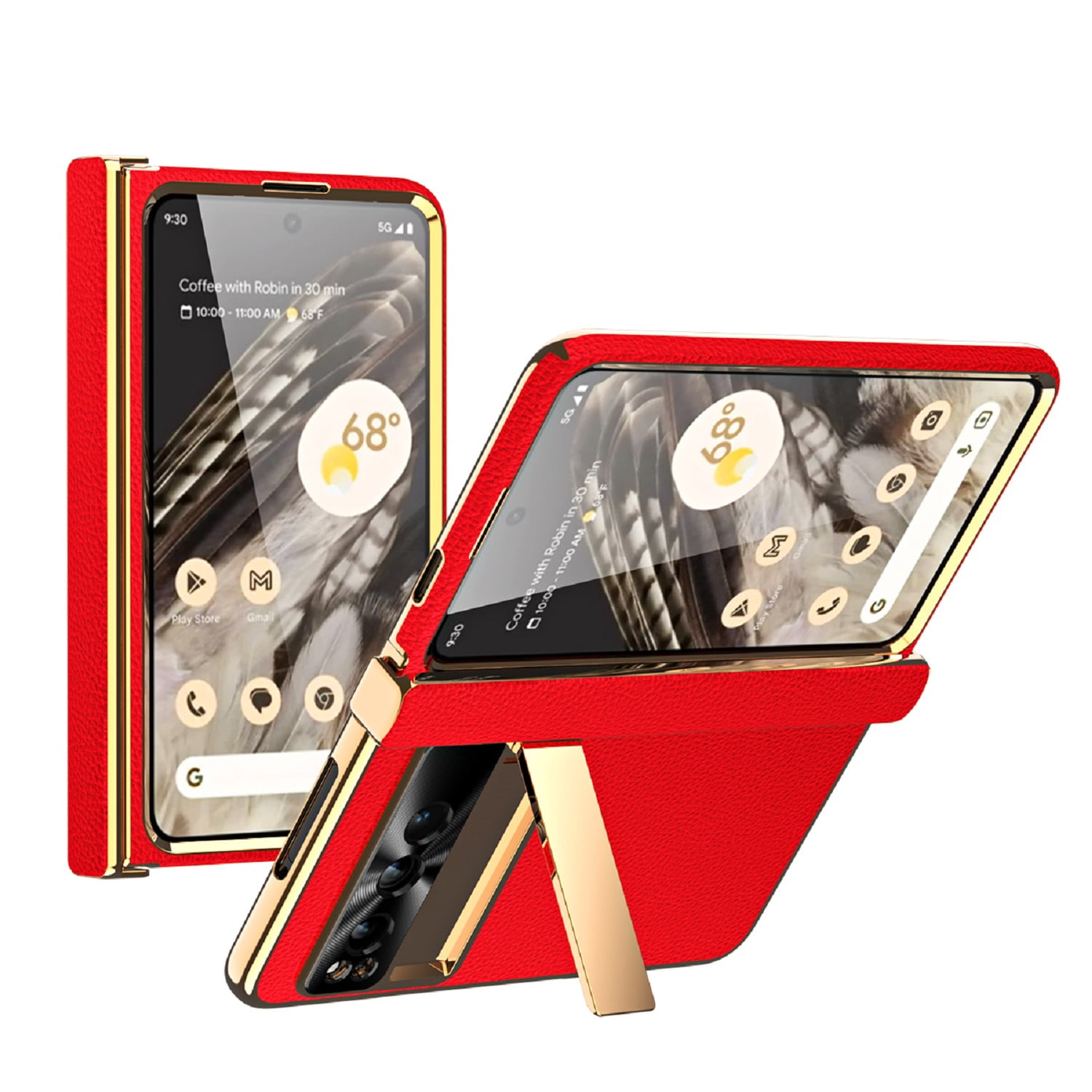 Plating Folding Case for Google Pixel Fold, Hidden Kickstand Magnetic ...